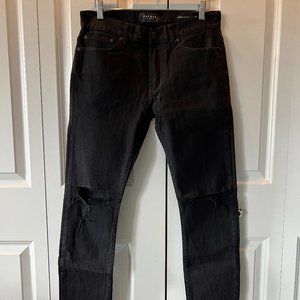 Black Pacsun Pre-Ripped Knee Skinny Jeans 30x32